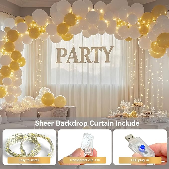10×8ft Tulle Backdrop Curtains - Image 2