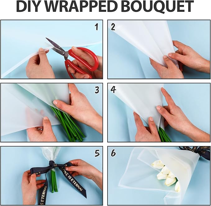 NESCCI 200 Sheets Flower Wrapping Paper - Image 4