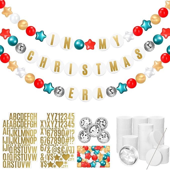 Giant Friendship Bracelet Garland Kit, DIY Birthday Banner by Simgoing