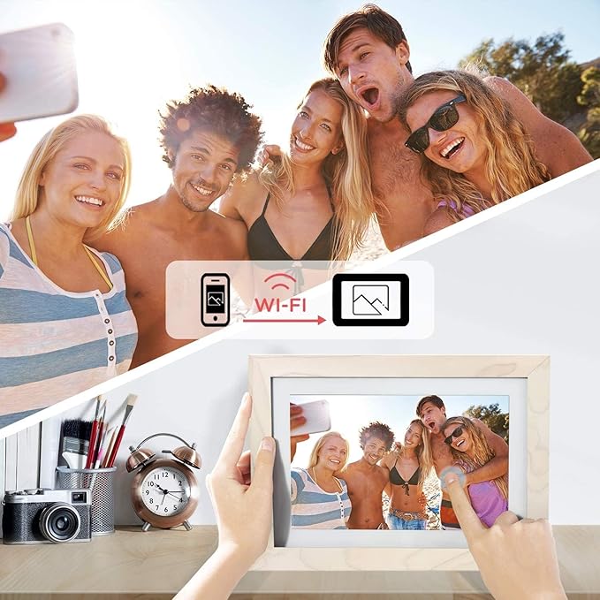 AEEZO Digital Picture Frame 10.1 Inch 1280x800 IPS Touch Screen WiFi Smart - Image 6