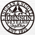 Personalized Wedding Anniversary Sign Gifts, Custom 50th 40th 65th 60th 25th by HZYCYYFC