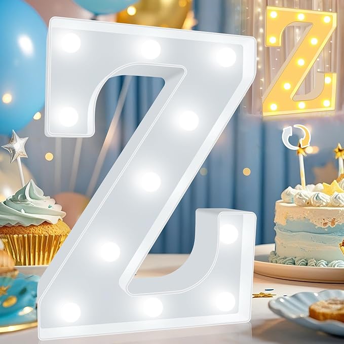 Pooqla LED Marquee Letter Lights, Warm White and Cool White Decorative Lighted by Pooqla