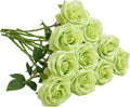 Artificial Rose 10pcs Open Flower Bouquet Faux Rose Stems by IUKnot