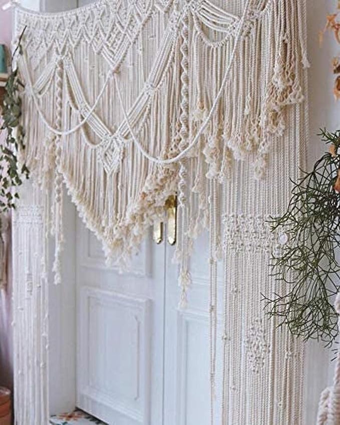 S.N.HANDICRAFTS Macrame Large Curtain Bohemian Boho Decoration Backdrop Wedding - Image 3