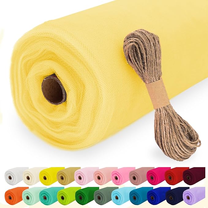 Mellow Yellow Tulle Fabric Roll by Luceinvita