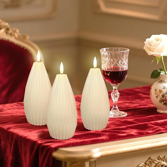 Silverstro Irregular Flameless Candles - Image 3