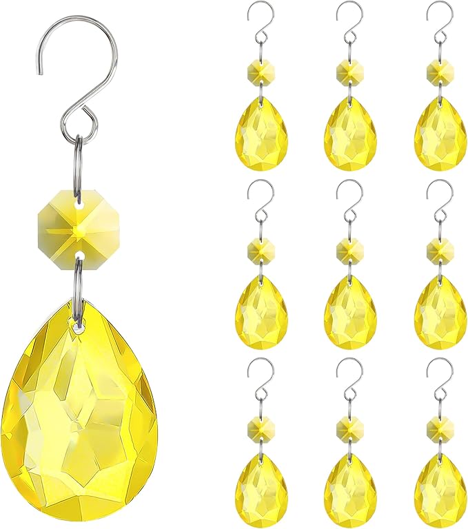 H&D HYALINE & DORA 3Inch Crystal Suncatcher Bauhinia Prisms Pendants 10Pcs - Image 5