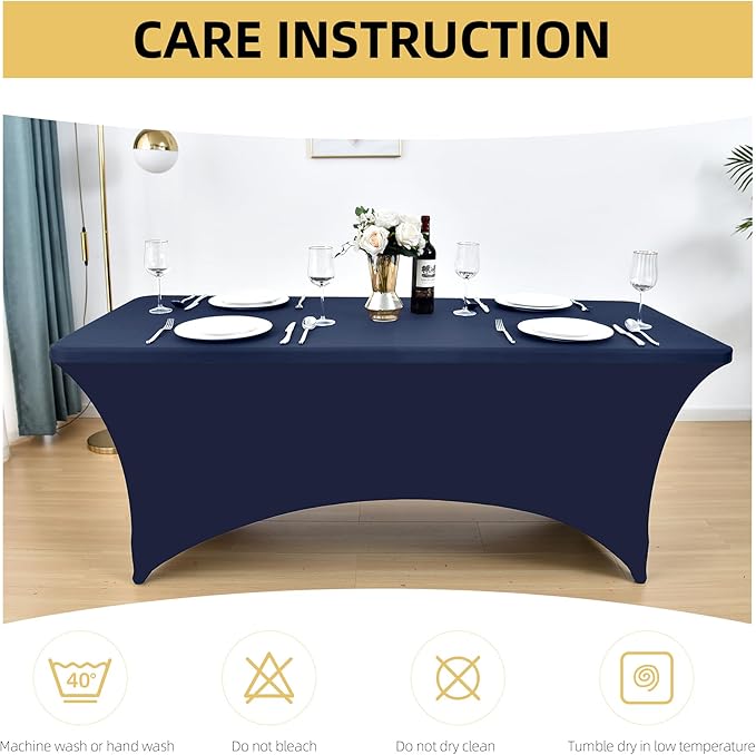 2-Pack 8ft Spandex Table Covers - Image 6