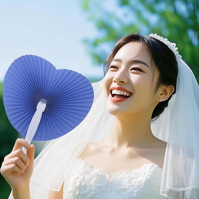 12 Packs Decorative Paper Folding Hand Fans Handheld - Image 3