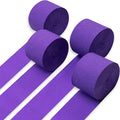 PartyWoo Purple Crepe Paper Streamers 4pcs 328ft Pack of Dark Purple Crepe by PartyWoo