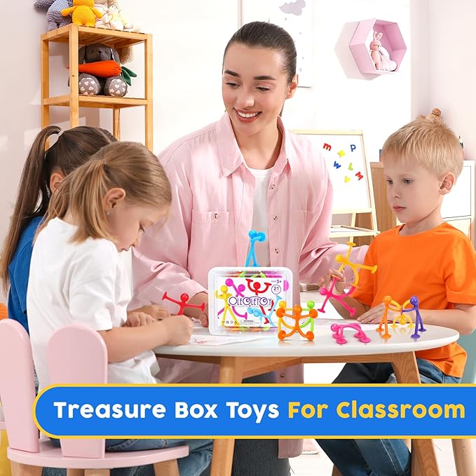 OleOletOy Suction Fidget Toys for Kids: 21 Pack Suction Cup People Toys - Image 2