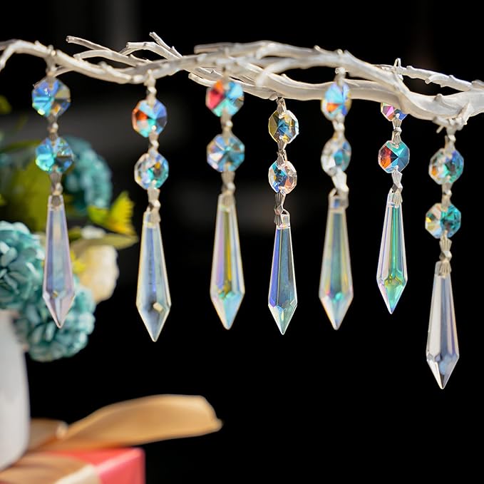 20pcs 55mm Chandelier Icicle Crystal Prism Suncatcher, Chandelier Crystals - Image 3