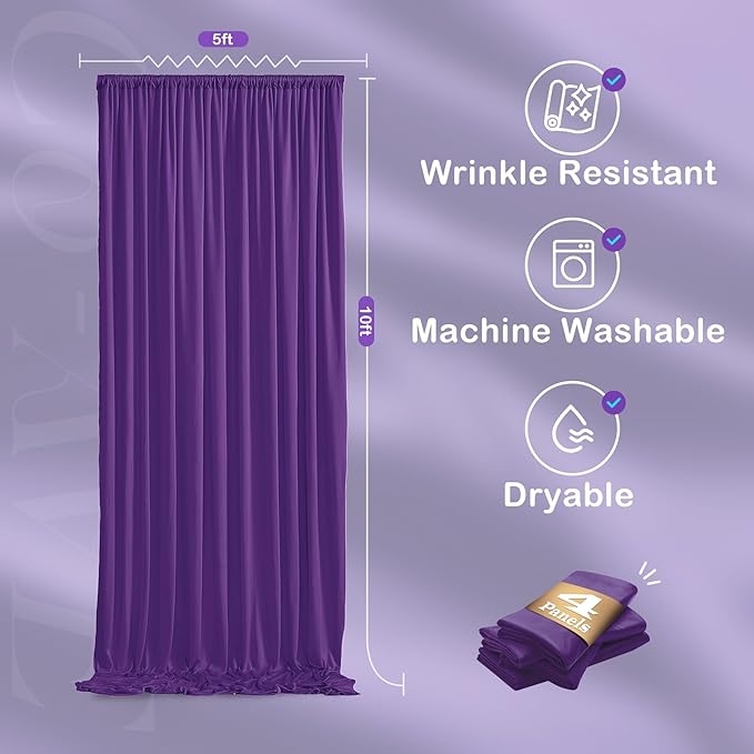 20ftx10ft Purple Backdrop Curtains - Image 5