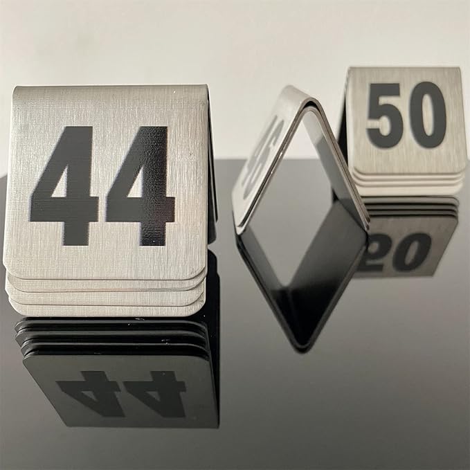 10 Pcs Metal Place Cards Stackable Tent Style Table Numbers，Place Card Holders - Image 2