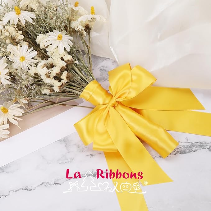 LaRibbons 1 1/2 Inch 50 Yard Double Faced Satin Ribbon - Image 2