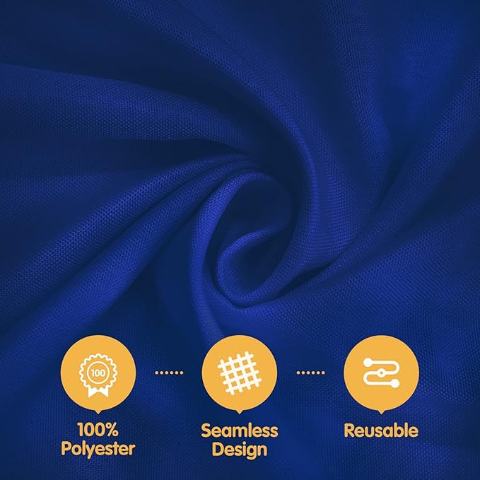BRILLMAX 4 Pack Navy Blue Round Tablecloths 108 Inch - Image 2