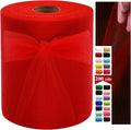 Red Tulle Fabric Rolls 6 Inch by 200 Yards Fabric Spool Tulle Ribbon by IONTACH