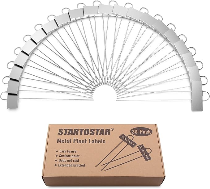 STARTOSTAR 30-Pack Metal Plant Labels Weatherproof Garden Markers, Height 10.6'' - Image 7