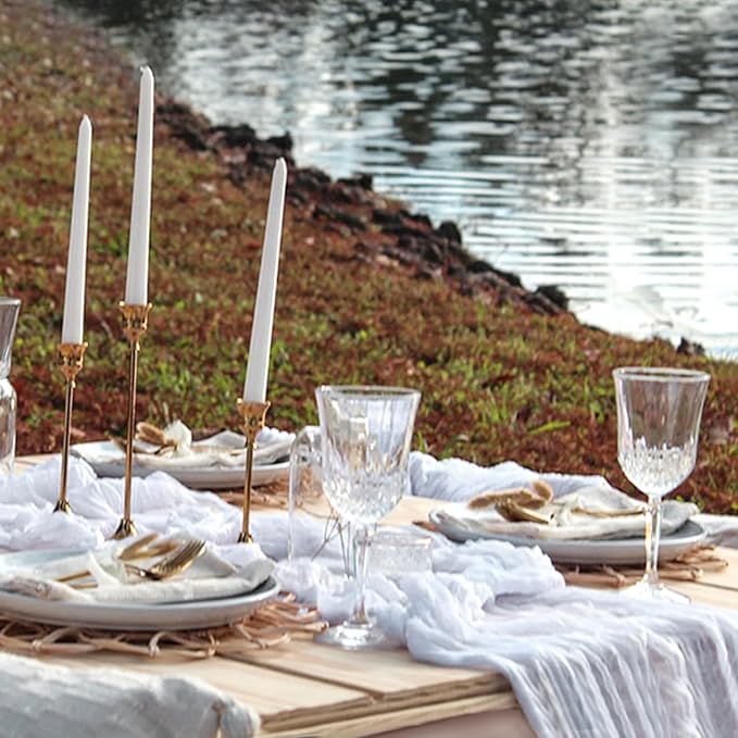 White Cheesecloth Table Runner, 10Ft Boho Gauze Cheese Cloth Table Runner - Image 8