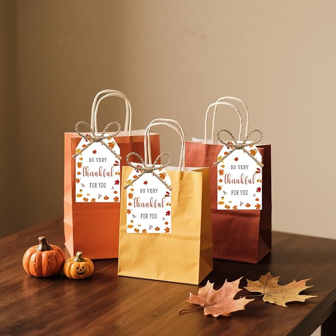 50Pcs Fall Thankful for You Tags, 3.3x2.1 Inch Thanksgiving Gift Tags - Image 3