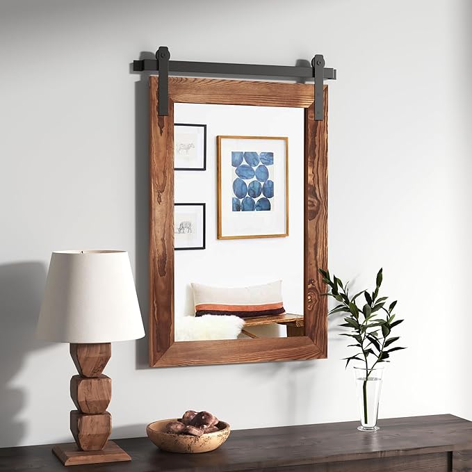COGOOD Farmhouse Barn Door Wall Mirror by COGOOD