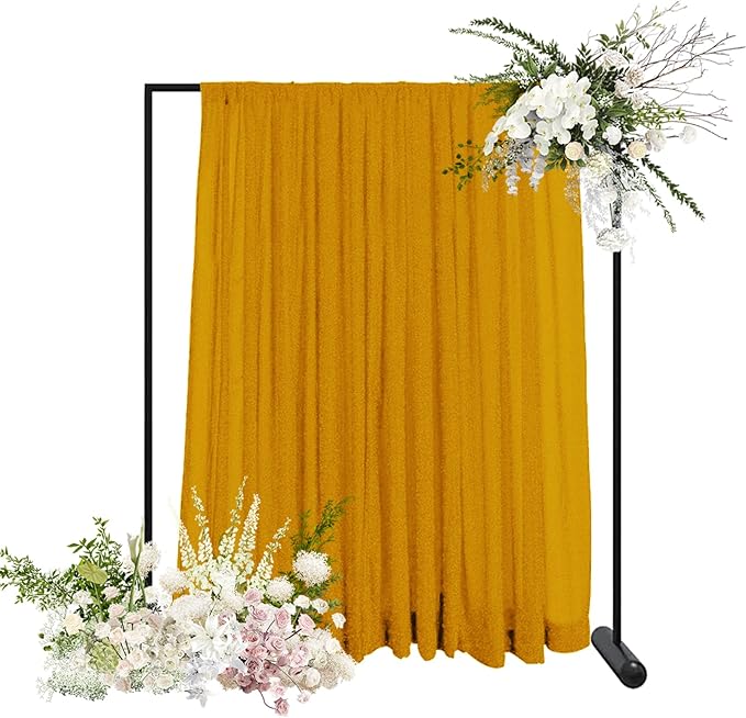 10ft x10ft Gold Metallic Spandex Backdrop, 1 Panel Glitter Sheer Photography - Image 6