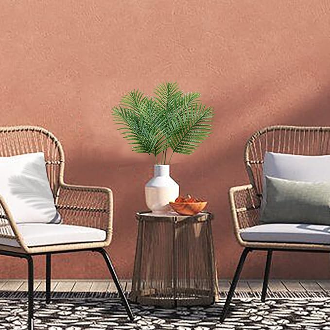 DILATATA 12 pcs Artificial Palm Leaves, 3 Sizes: Large 34'', Medium 30'' - Image 5