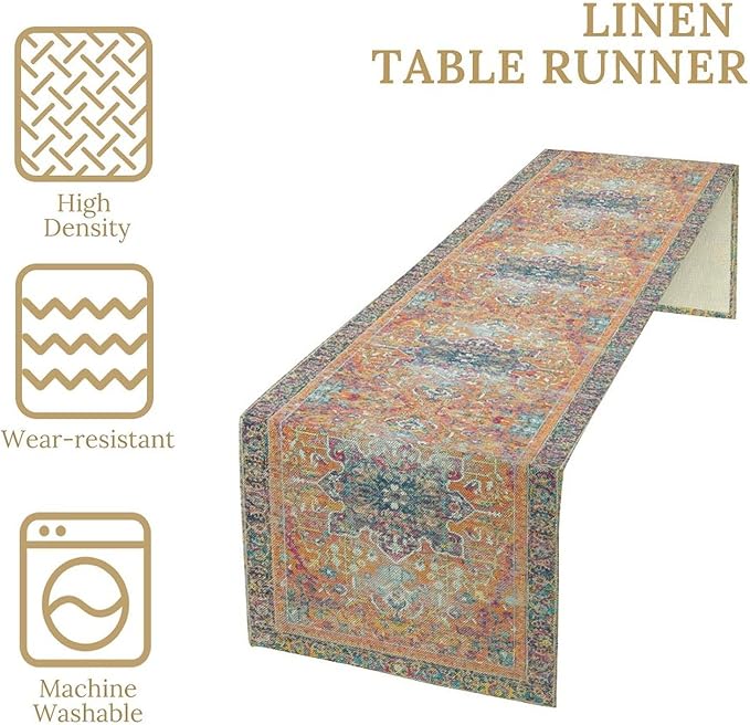 Boho Floral Vintage Table Runner - Image 5
