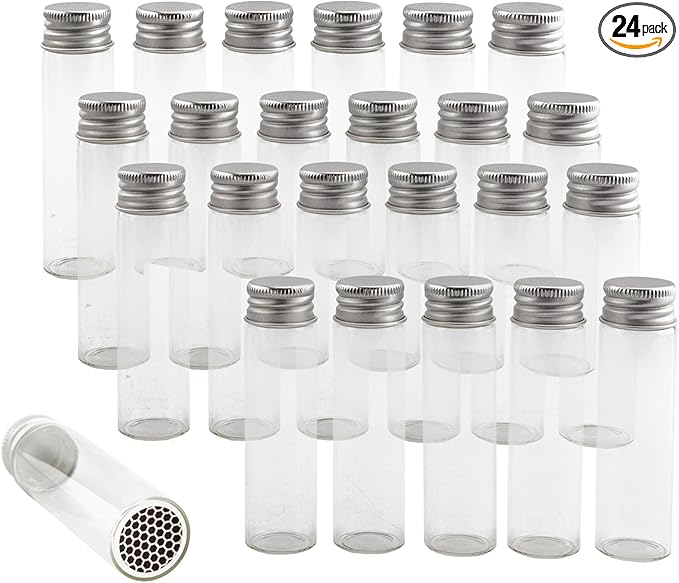 Darware Party Favor Matches Jars: Empty Glass Vials by Darware