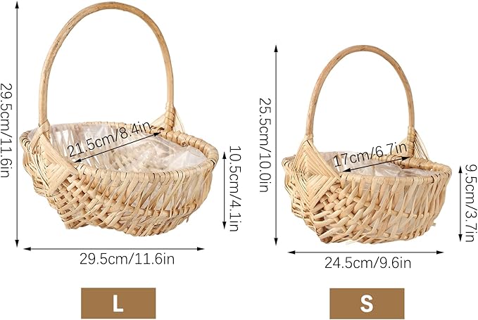 DULRLLY Handwoven Flower Basket - Image 4