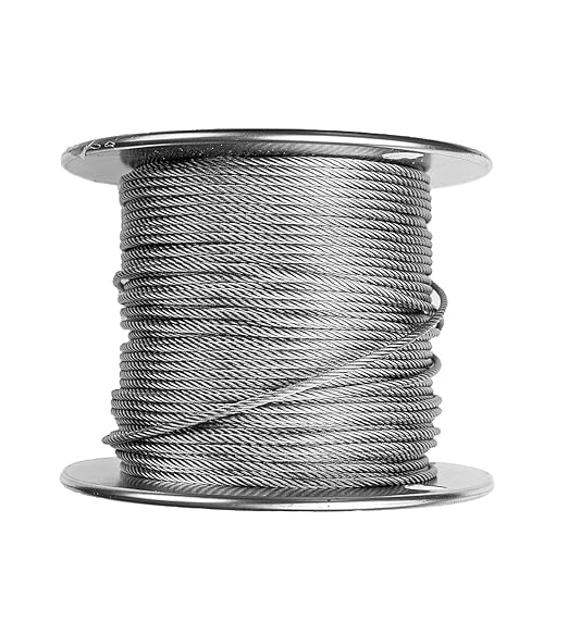 Laureola 1/8" 7x19 Stainless Steel Aircraft Wire Rope 304 Grade by LaureolaIndustries