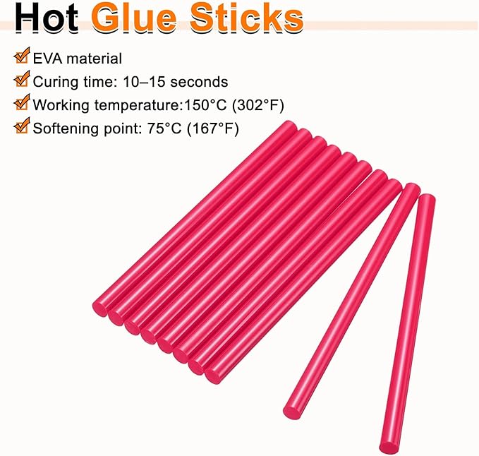 HARFINGTON 10pcs Hot Glue Sticks 0.43" Dia x 5.91" Long EVA Mini Hot Melt - Image 4