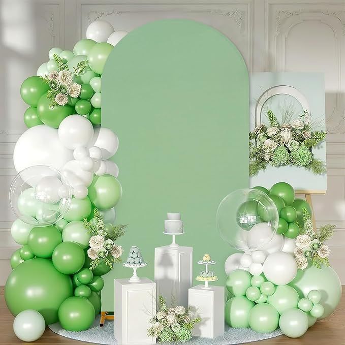SoarDream Sage Green Spandex Arch Cover 6FT Wedding Arch Backdrop Cover - Image 7