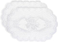 2PCS Oval Lace Placemats for Dining Table, Embroidered Table Mats Farmhouse Cup by Jayla