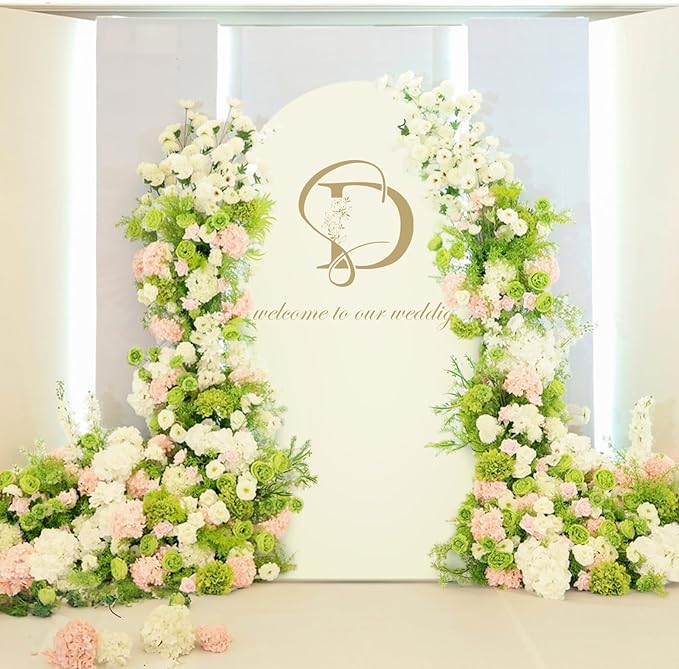 LEBENGURU Upgraded 6FT Wedding Arch Cover, Round Top Chiara Stand Covers - Image 2
