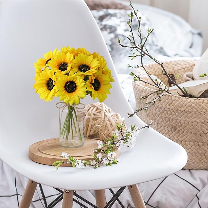 Leftover Sunflower Artificial Flowers in Vase, Sunflower Decor, Flower - Image 5