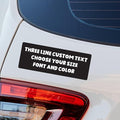 Magnet Me Up Three Line Custom Text Customizable Magnet Decal, Design Your Own by MagnetMeUp