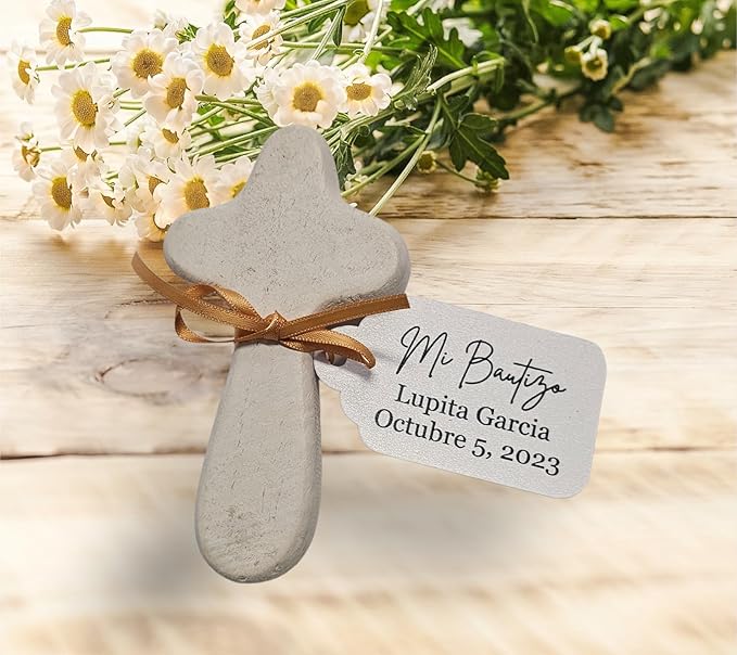 Mi Bautizo Baptism Christening Personalized Thank You Tags 20 pcs - Image 4