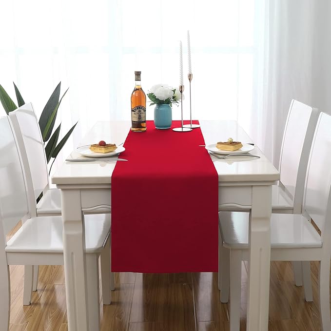 DUALIFE 2 Pack Table Runner 14 x 72 Inch Long Table Cloth Table Runners by DUALIFE