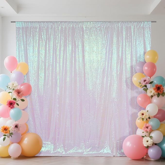 SquarePie Sequin Backdrop Curtain Not See Through Thick Glitter Background by SquarePie