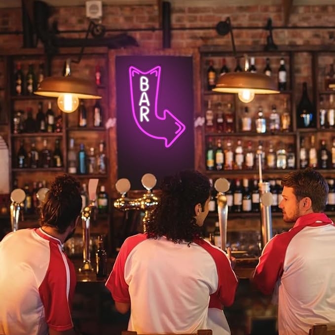 Bar Neon Sign for Wall Decor Arrow Neon Light Pink LED Neon Sign Letter Led - Image 6