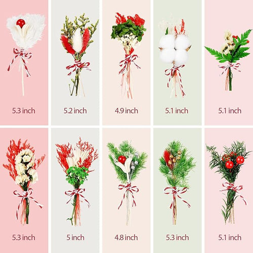 10/12/24 Pack Dried Flowers for Vase Various Mini Bouquet Dried Small - Image 2