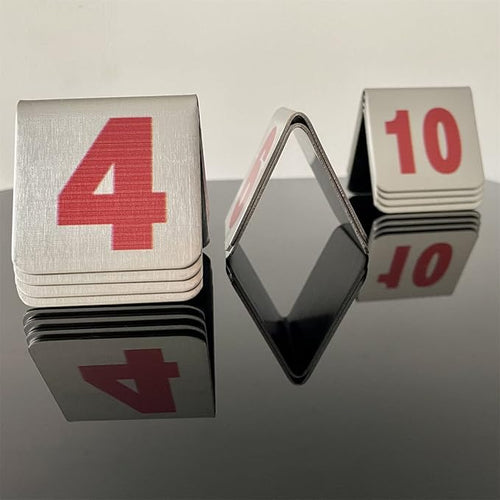 10 Pcs Metal Place Cards Stackable Tent Style Table Numbers，Place Card Holders - Image 2