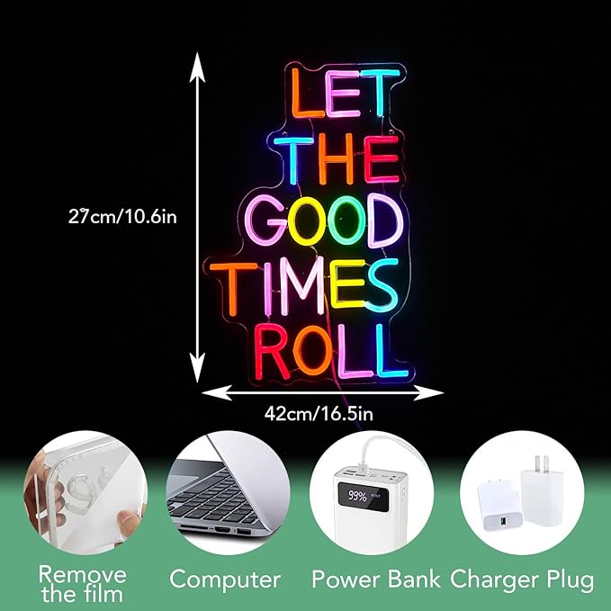 Let The Good Times Roll Neon Sign Good Times Sign Neon Light - Image 2