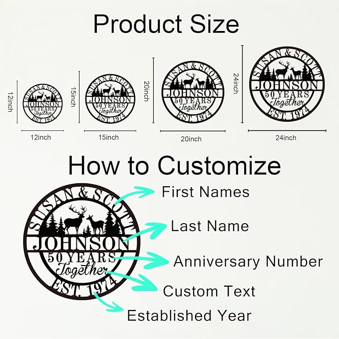 Personalized Christmas Gifts 2025, Custom 50th/40th/60th/70th/30th/1-99 Years - Image 3