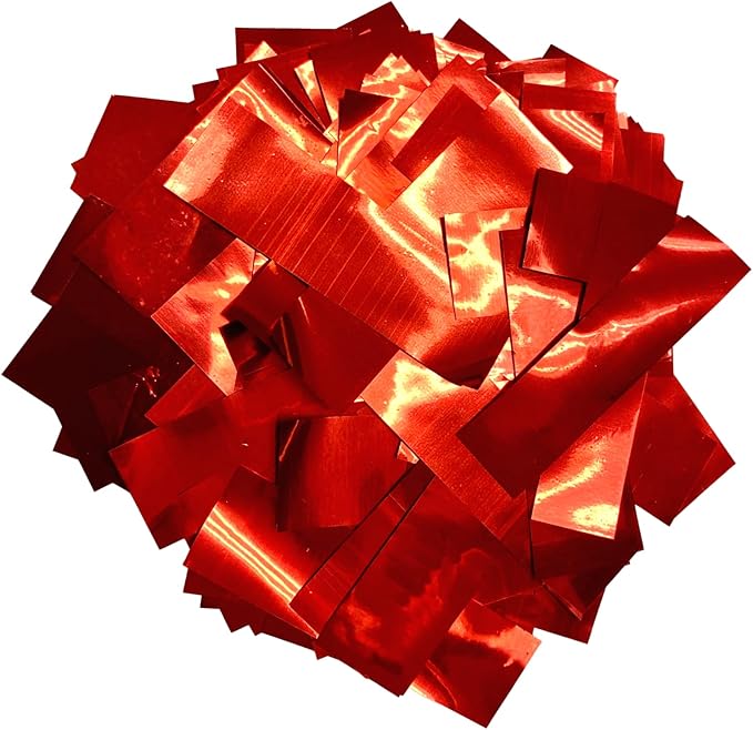 Ultimate Confetti, Rectangular Red Mylar Shiny Foil Metallic Confetti by UltimateConfetti