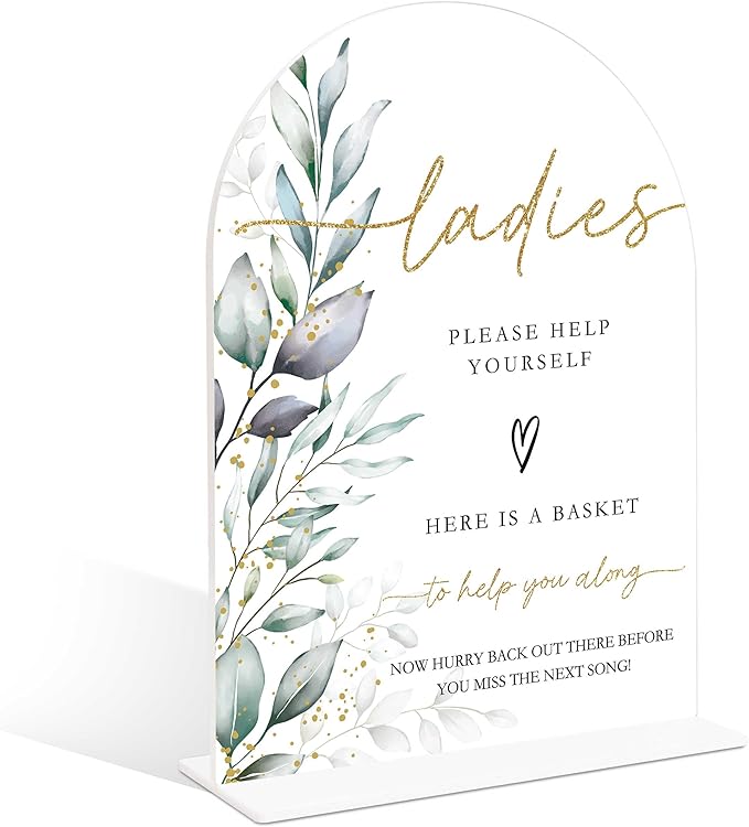 Acrylic Wedding Signs, Bridal Shower Table Decor by Unknown