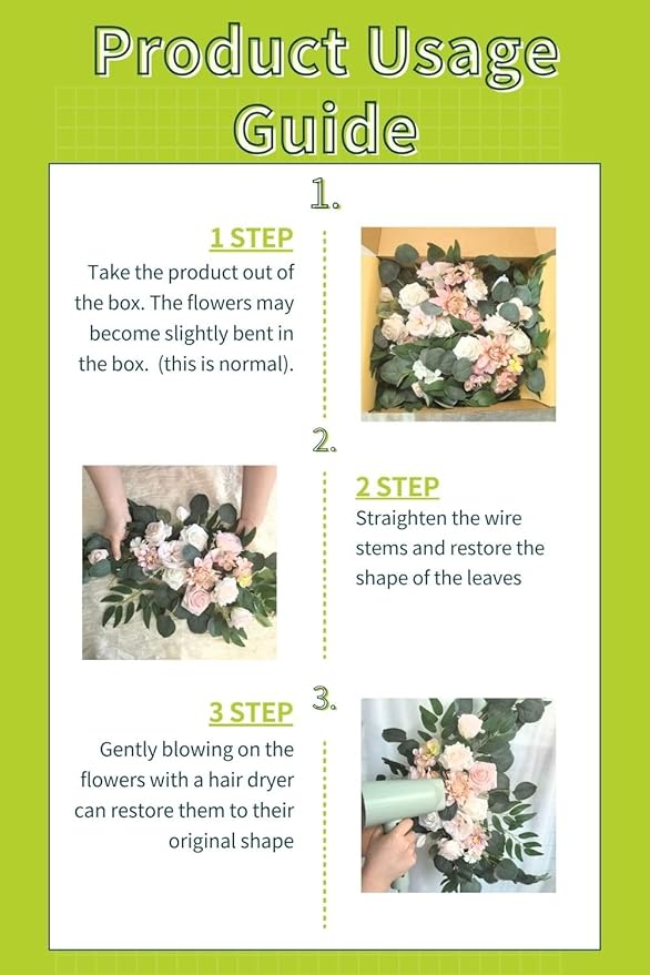 Wedding Sign Faux Flower Swag for Ceremony Party Reception Entrance Floral - Image 6