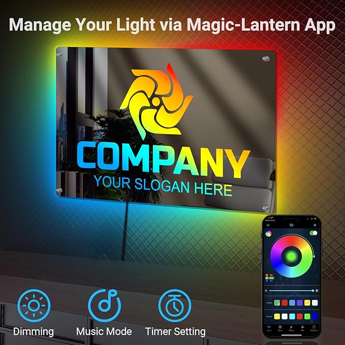 Custom Light up Mirror Signs for Business - Image 2