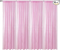 Sugargirl Matte Pink Sequin Backdrop Curtain 4 Panels 2FTx8FT Glitter Pink by Sugargirl